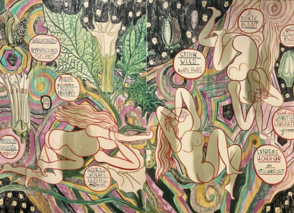 Emma Talbot, Datura, inspired by medieval manuscripts and principles of permaculture